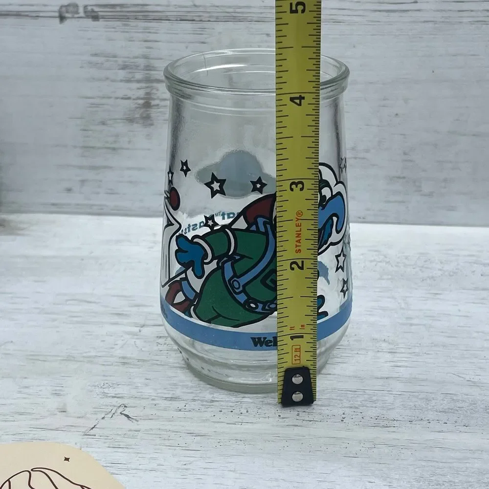 Vintage 1998 Welch's Muppets In Space Jelly Jar Glass Gonzo The Great Blasts Off